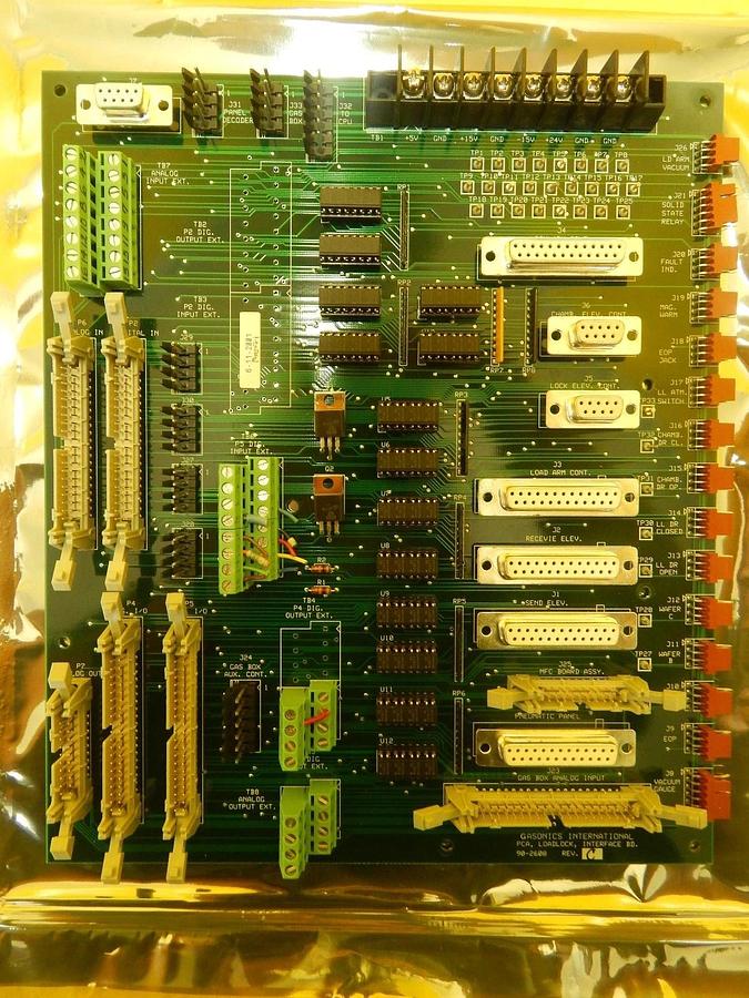 Used GaSonics 90-2608 PCA Loadlock Interface PCB Board Rev. C A-2000LL Used Working