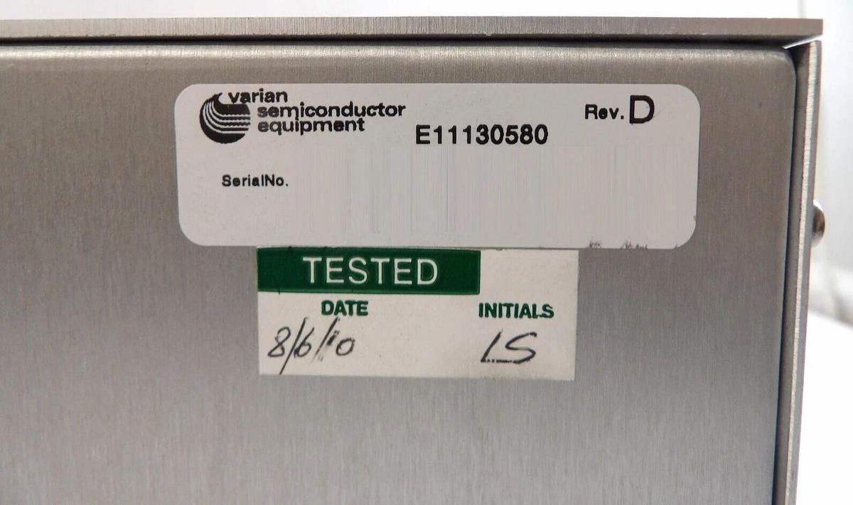 Used Varian Semiconductor E11130580 Gas Box Power Distribution Working Surplus