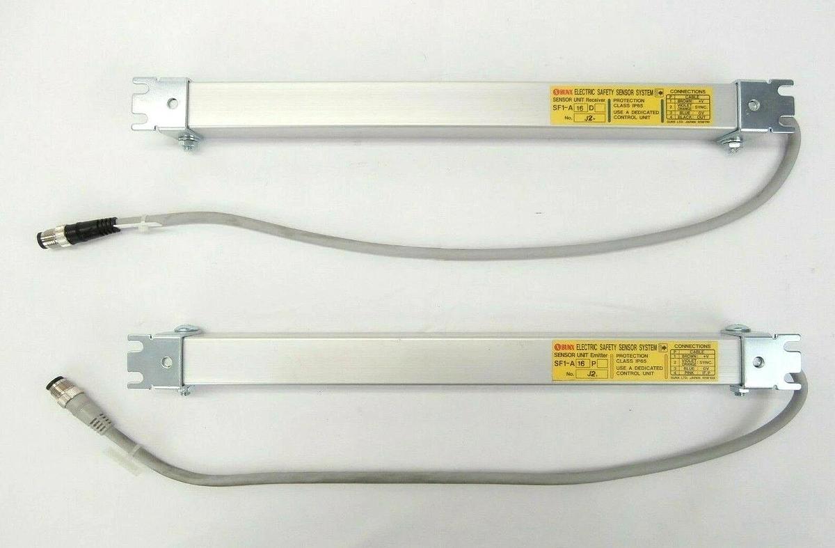 Used Sunx SF1-A16 Light Curtain Emitter and Receiver Set SF1-A Series Working Spare