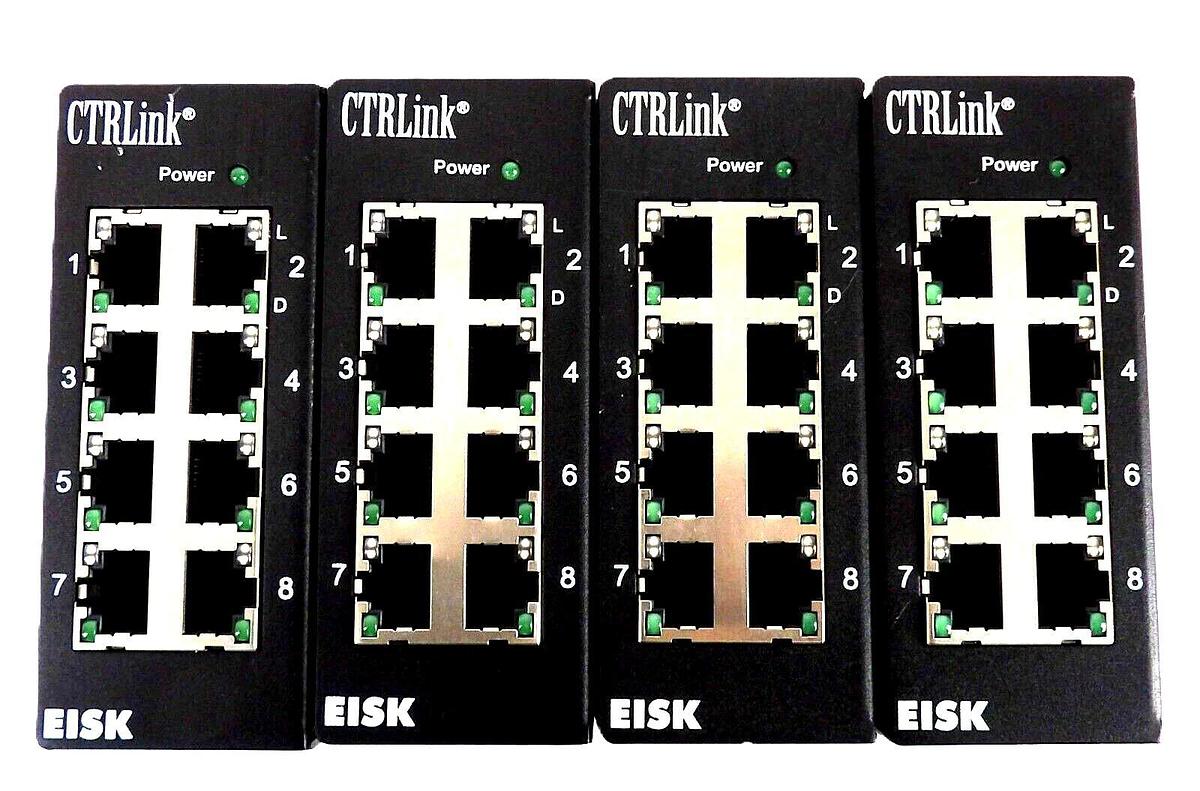 Used Contemporary Controls EISK8-100T 8-Port Switch Skorpion-8 Lot of 4 Working Surpl