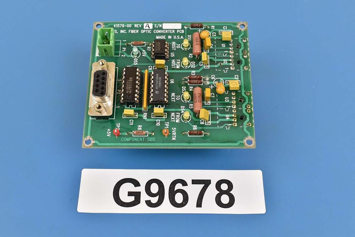 Used Genus Inc 41579-00 PCB Fiber Optic Converter