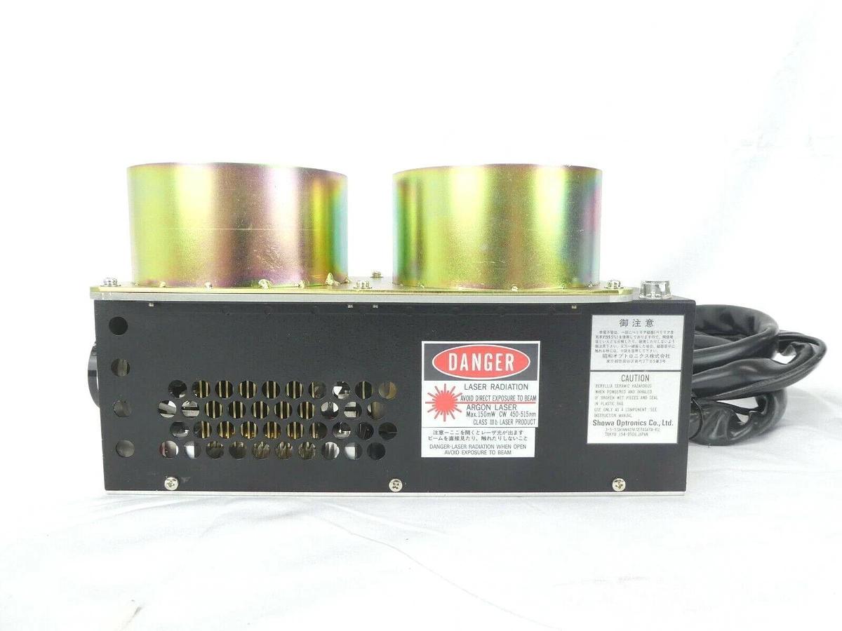 Used SOC Showa Optronics GLG3081 Air-Cooled Argon Ion Laser Head Working Surplus
