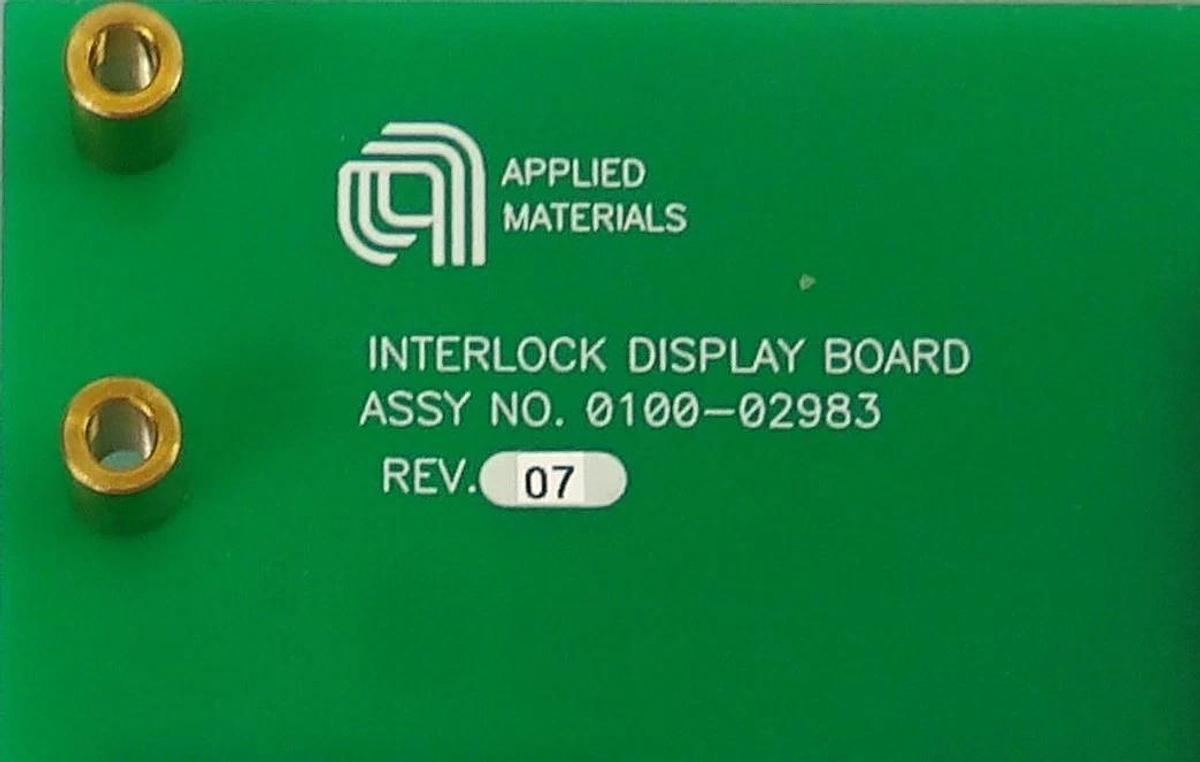 Used AMAT Applied Materials 0100-02983 Interlock Display PCB New Surplus