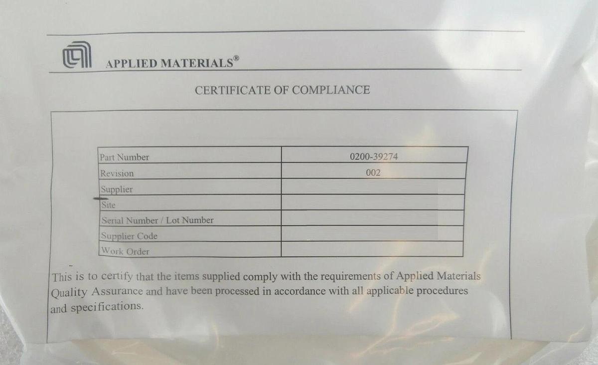 Refurbished AMAT Applied Materials 0200-39274 SACVD Ceramic Pumping Ring Refurbished