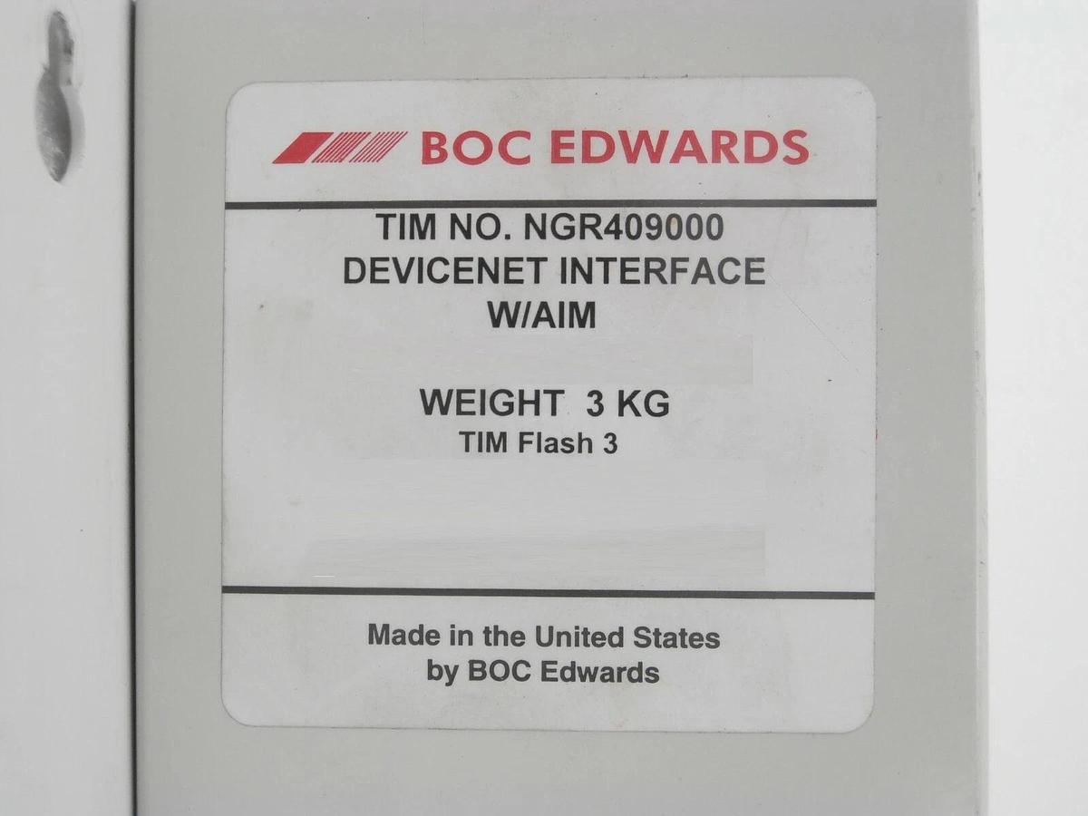 Used Edwards NGR409000 im Interface Module DeviceNet with AIM TIM Flash 3 Working