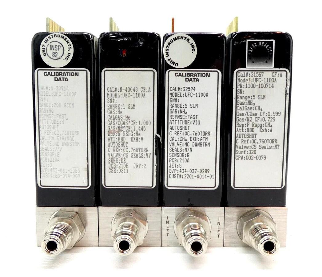Used UNIT Instruments UFC Mass Flow Controller MFC UFC-1100A UFC-1110 Lot of 17