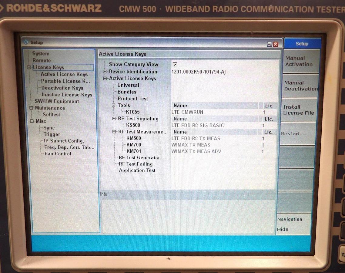 Used Rohde & Schwarz 1201.0002K50 Wideband Radio Tester CMW 500 Working
