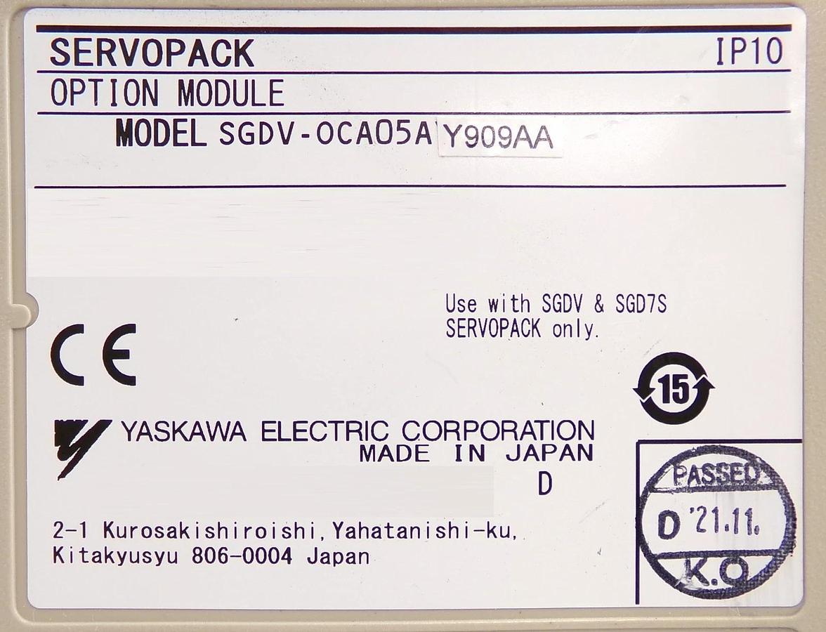 Used Yaskawa Electric SGDV-OCA05A-Y909AA Servo Drive SERVOPACK Lot of 2 Working