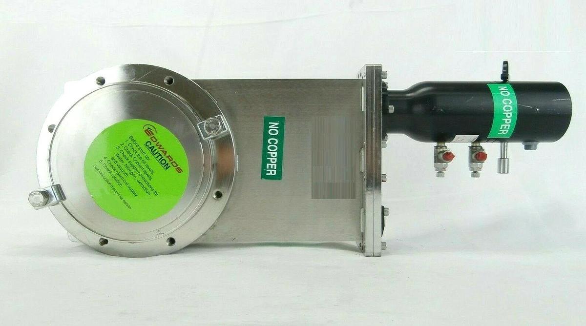 Used Edwards DN 200 6" ISO-F Pneumatic Gate Valve No Copper Working Spare