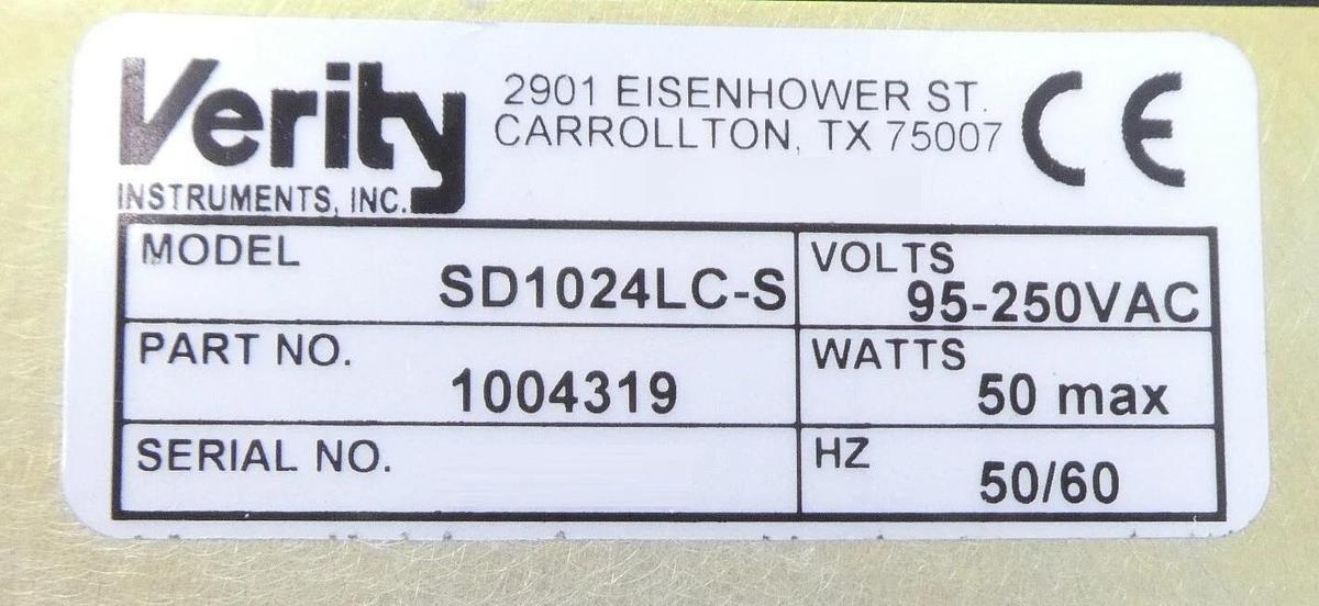 Used Verity Instruments 1004319 Spectrograph Module Assembly SD1024LC-S AMAT As-Is