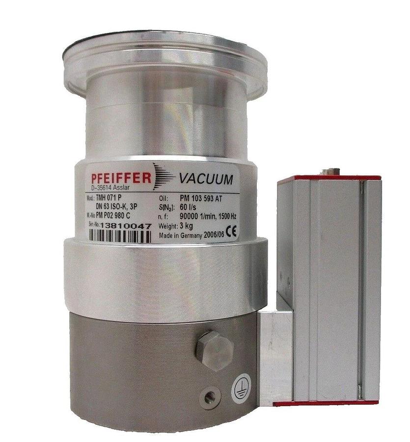 Used TMH 071 P Pfeiffer PM P02 980 C Turbomolecular Pump w/TC100 Turbo Tested Working