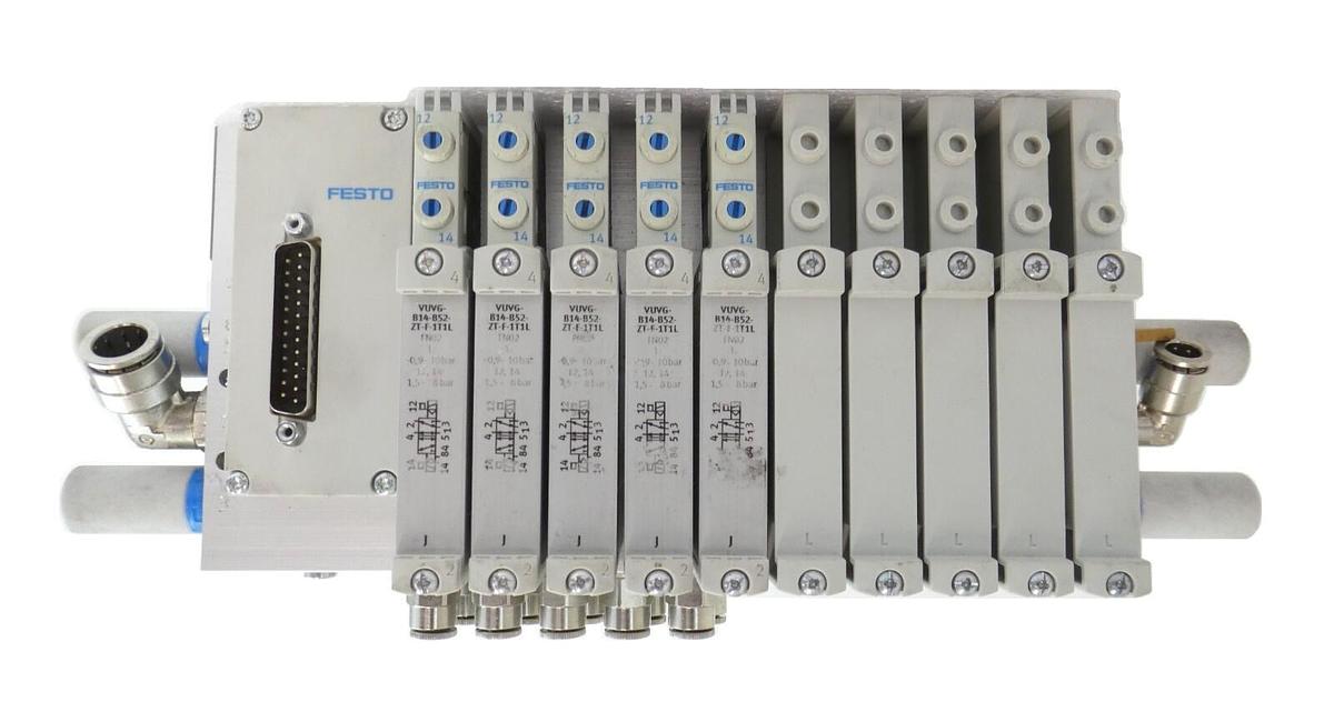 Used Festo VTUG-14-MSDR-B1T-25V20-Q12-U-Q85-10J+TV Valve Terminal Working Surplus
