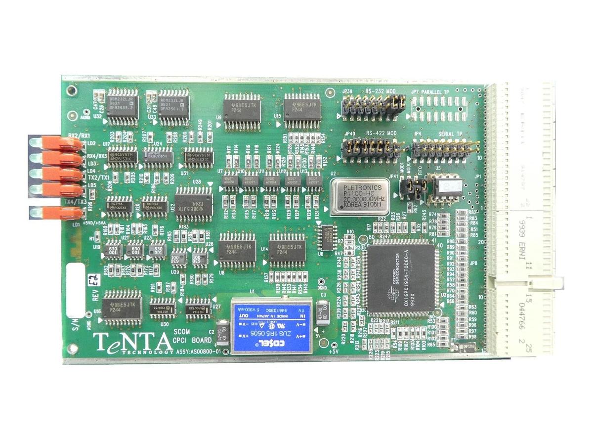 Used TeNTA Technology AS00800-01 CPCI Board PCB Missing Face Plate As-Is