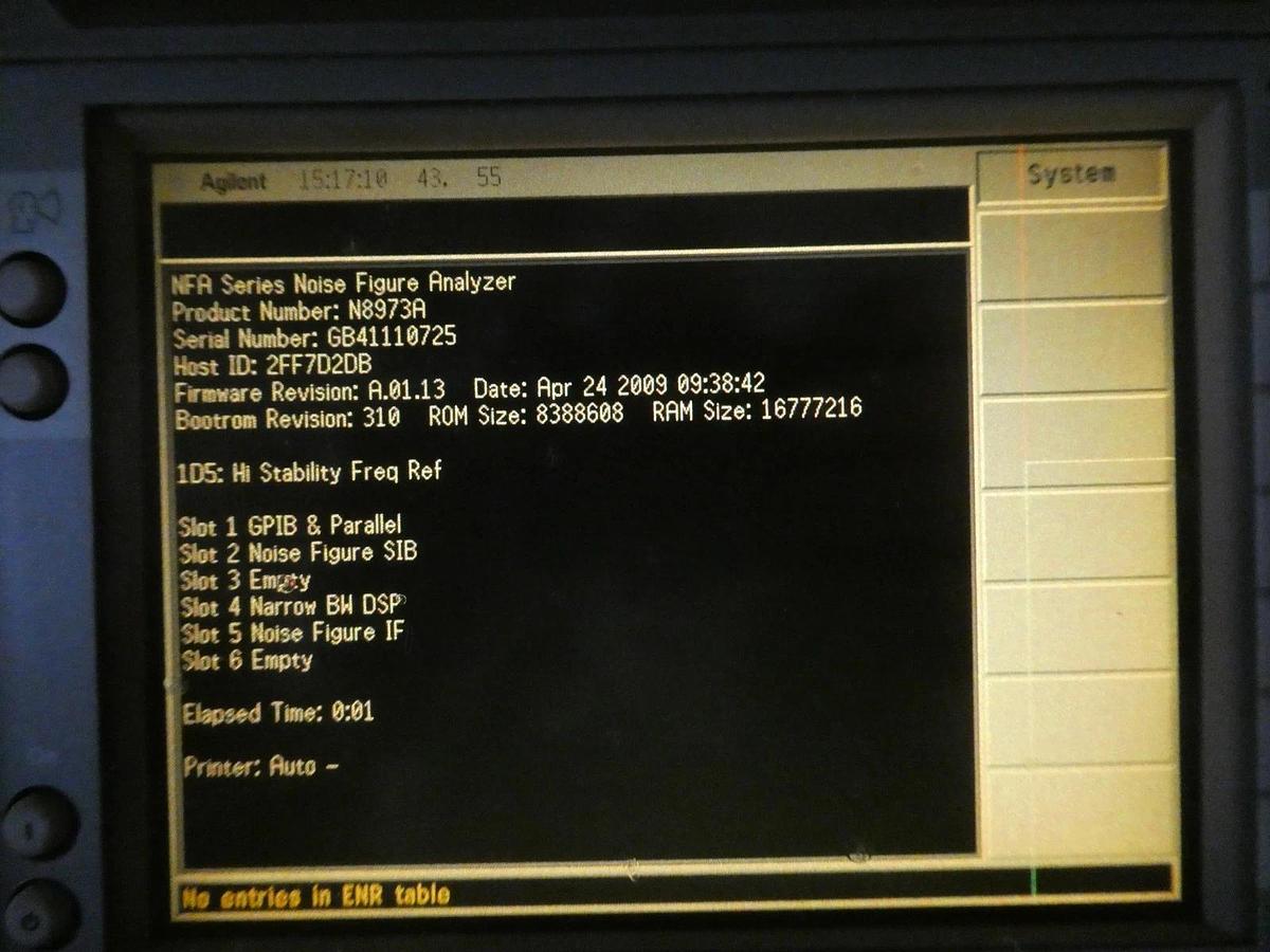 Used Agilent Technologies N8973A Noise Figure Analyzer NFA Series 10MHz-3GHz As-Is