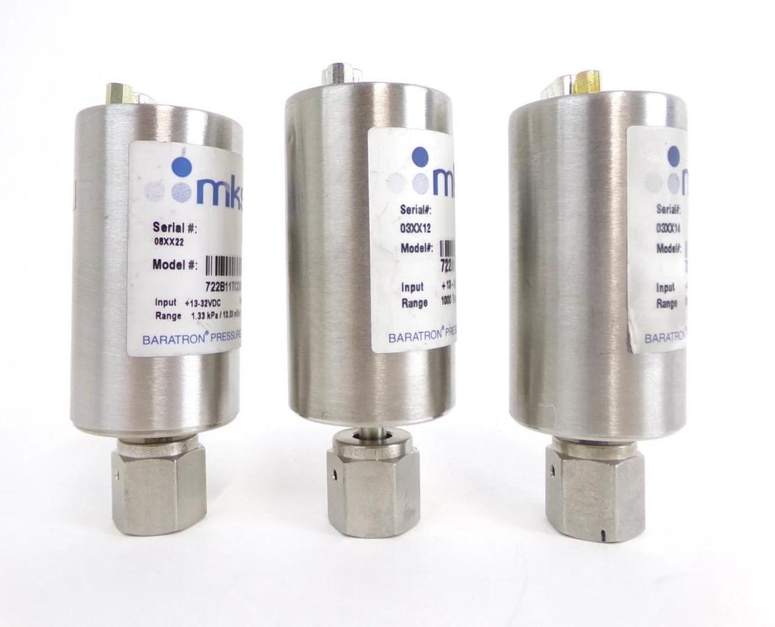 Used MKS Instruments 722A 722B Baratron Pressure Transducer Reseller Lot of 7 Spare