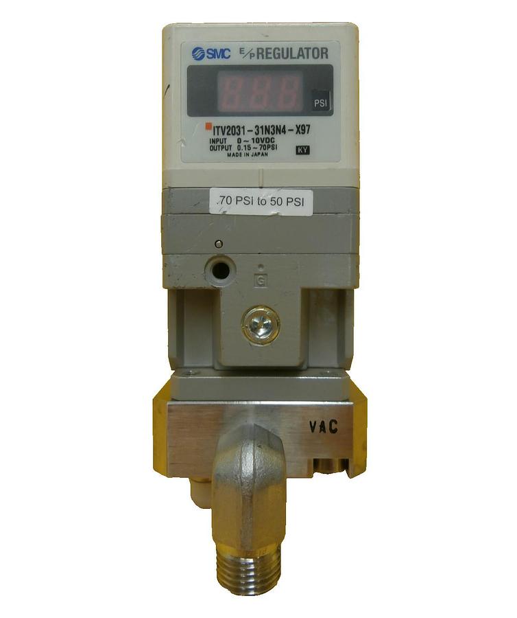 Used AMAT Applied Materials 0021-78097 Manifold with SMC ITV2031-31N3N4-X97 Copper