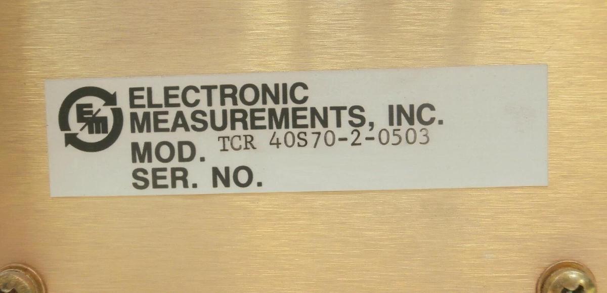 Used Electronic Measurements 40S70-2-0503 TCR Power Supply Varian H5467001 Working