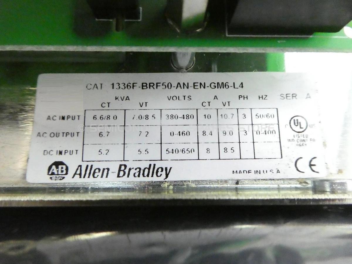 Used AB Allen-Bradley 1336F-BRF50-AN-EN-GM6-L4 Variable Frequency AC Drive Working