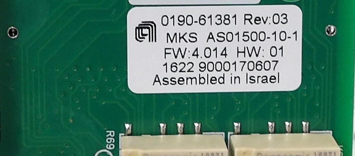 Used MKS Instruments AS01500-10-1 Interlock Module PCB Card AMAT 0190-61381 Lot of 3