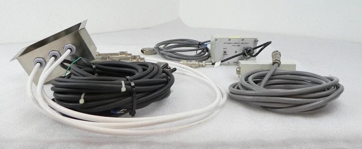 Used JEOL JSM-6400F Column Gun Assembly HV Cable and Amplifier Set of 3 Working Spare