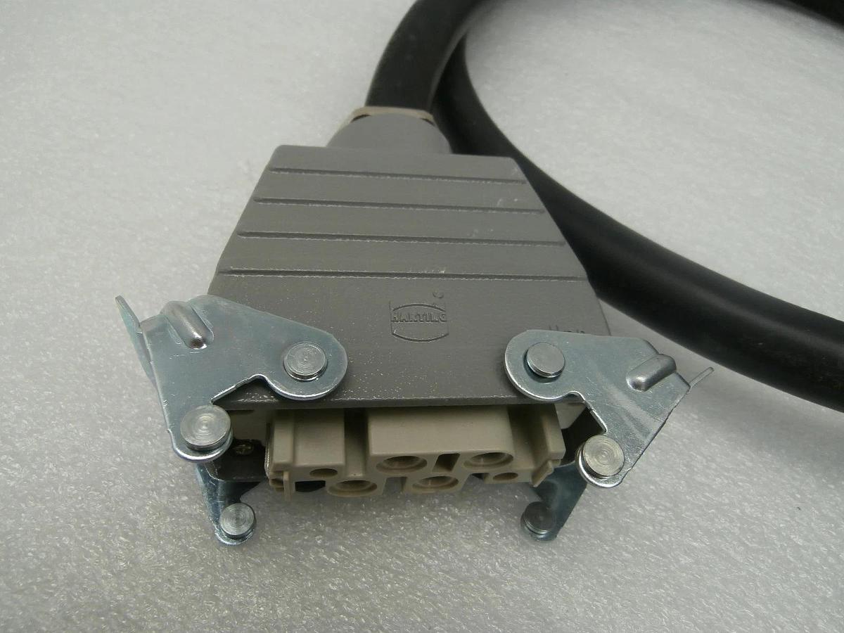 Used Edwards E21909516 Vacuum System Power Plug with 1.5M Cable Receptacle Plug Used