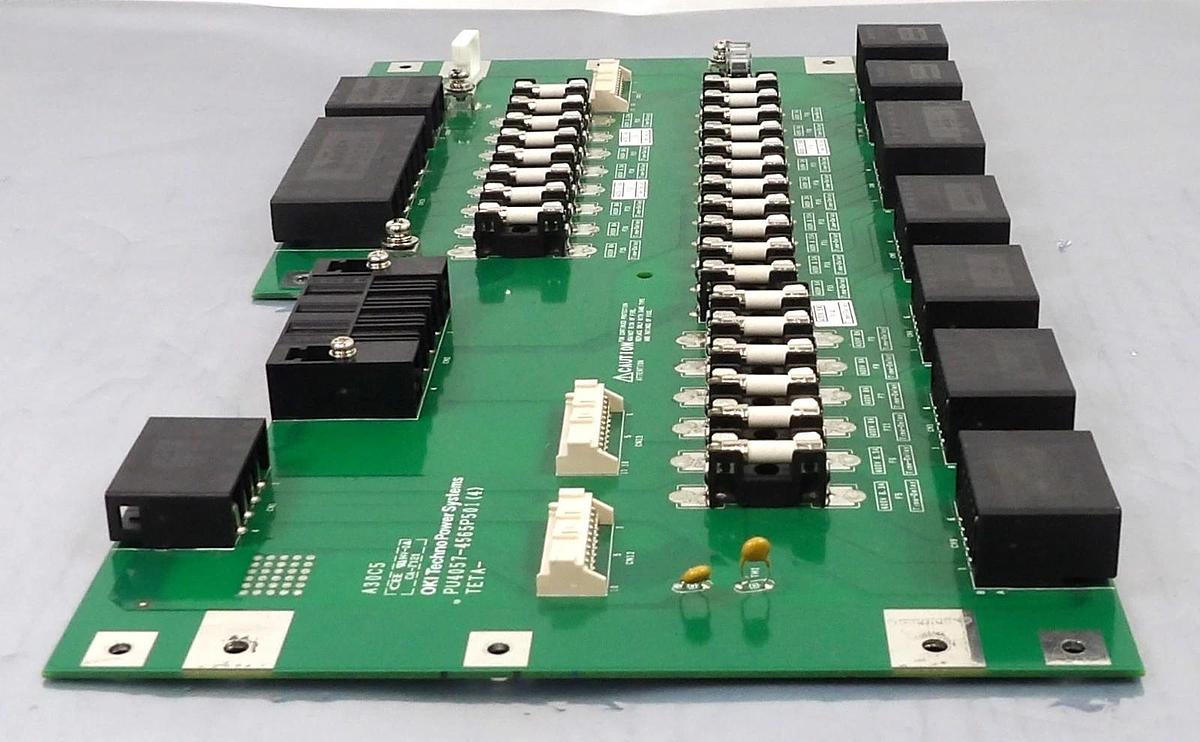 Used OKI Techno Power Systems PU4057-4565P01 (4) Fuse Panel PCB Working