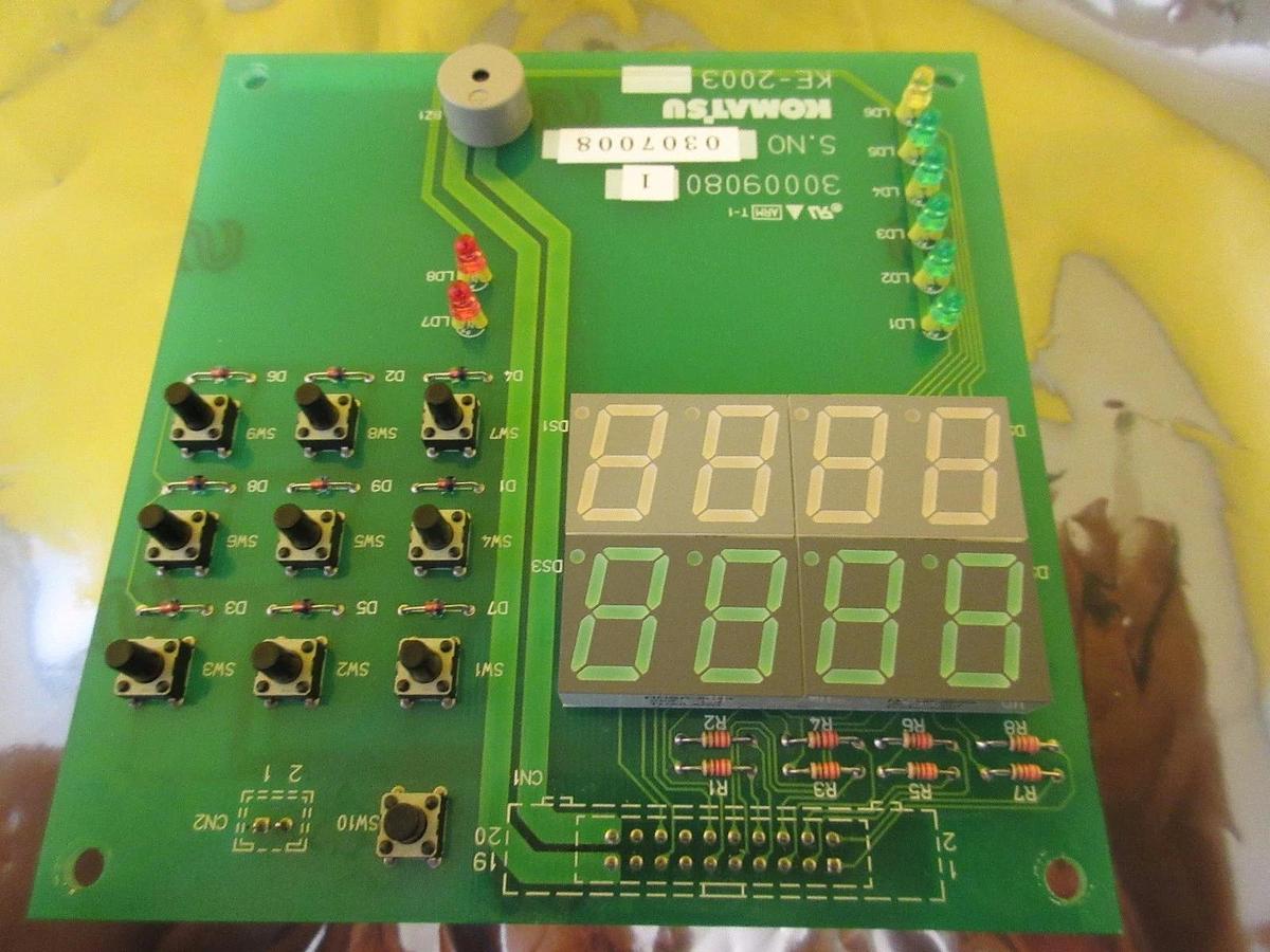 Used Komatsu 300090801 KE-2003 Display Panel Board PCB Used Working
