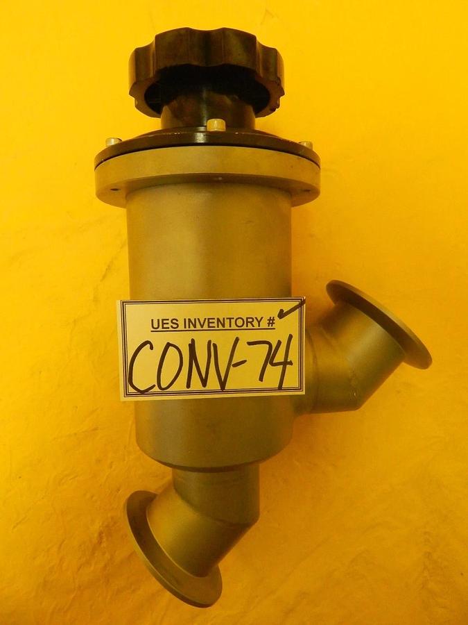 Used High Vacuum Research NW50 Manual Inline Valve Vacuum Shut-Off MKS Used Working