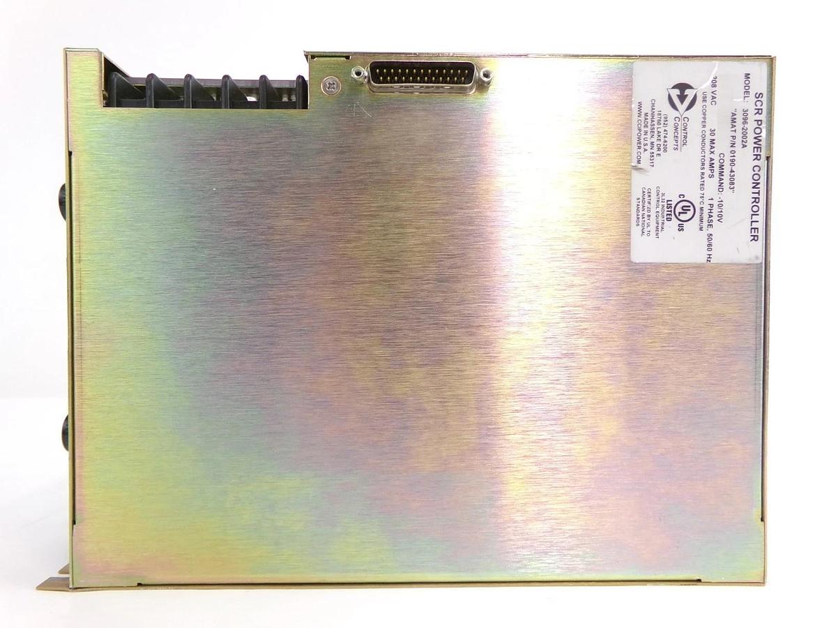 Used Control Concepts 3096-2002A SCR Power Controller AMAT 0190-43083 Working