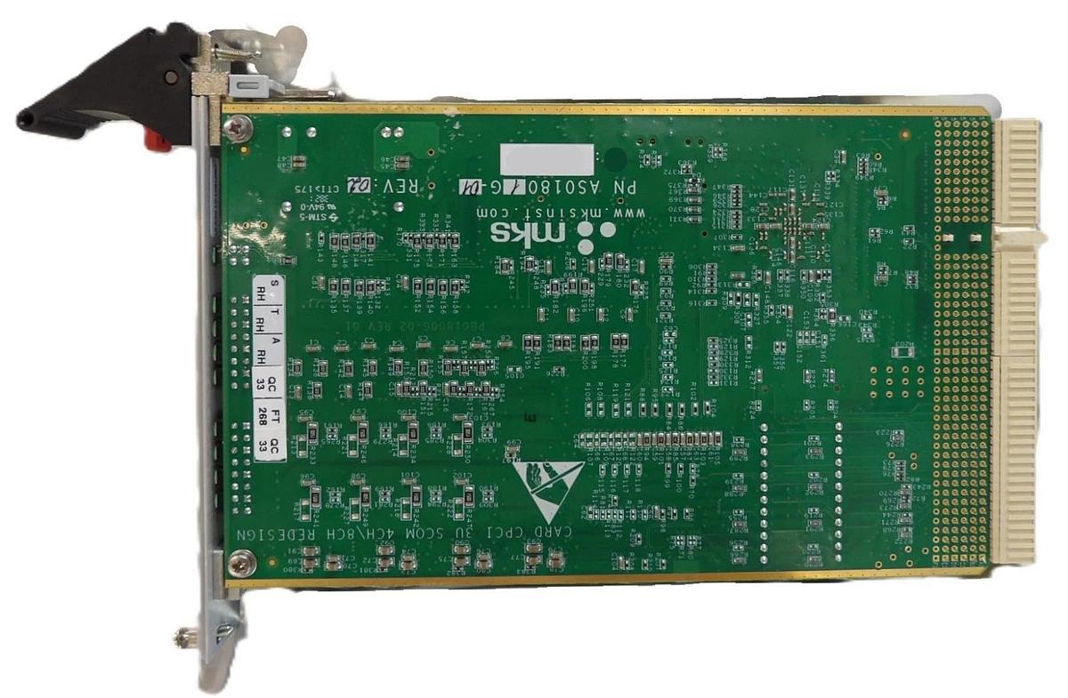 Used MKS Instruments AS01801G-01 Octal Serial PCB Card AMAT 0190-81774 Working