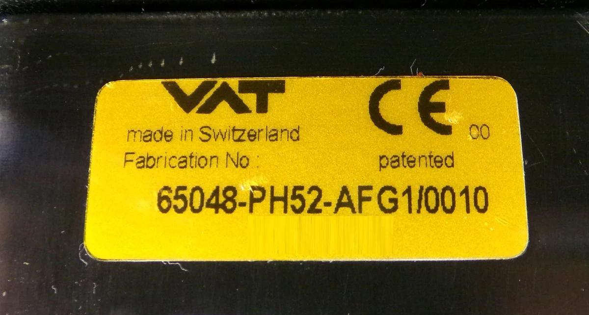 Refurbished VAT 65048-PH52-AFG1 Pendulum Control & Isolation Heated Gate Valve Refurbished