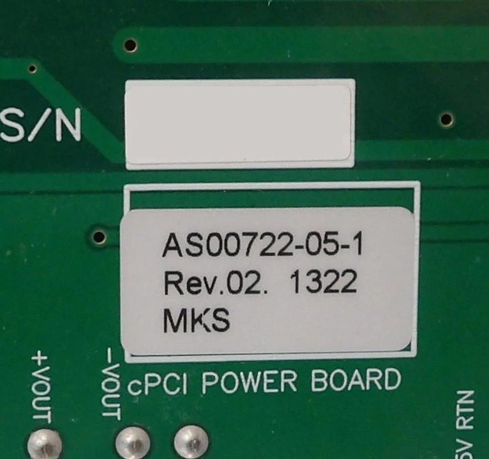 Used MKS Instruments AS00722-05-1 cPCI Power Supply PCB Card Reseller Lot of 5 Spare