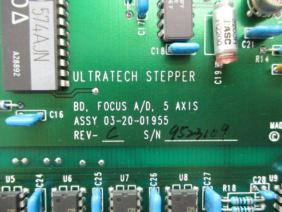 Used Ultratech Stepper 03-20-01955 5 Axis Focus A/D Board PCB 4700 Titan Used Working