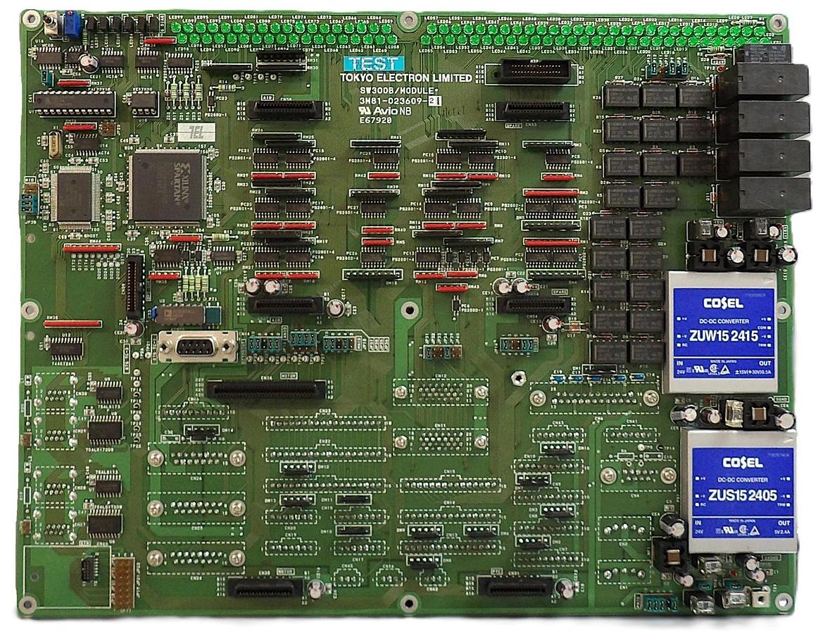 Used TEL Tokyo Electron 3M81-023609-21 Processor PCB Base Board SW300B Working