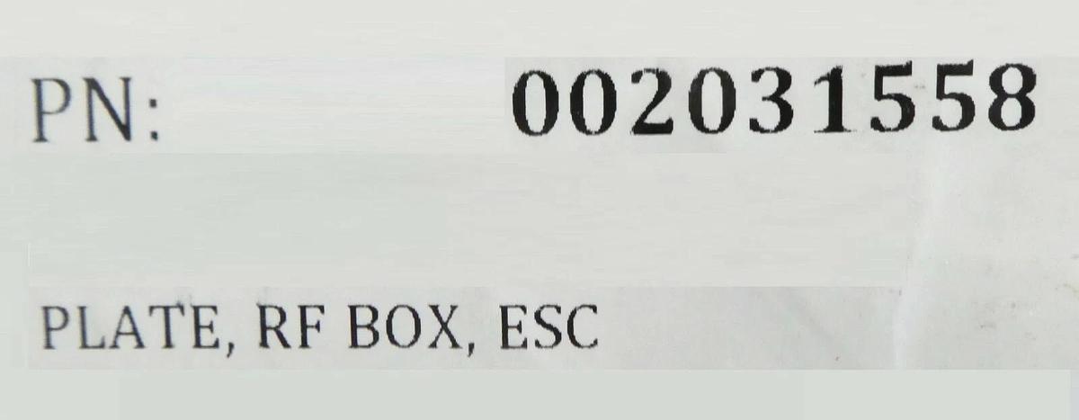 Used AMAT Applied Materials 0020-31558 ESC RF Box Plate Assembly Working Surplus