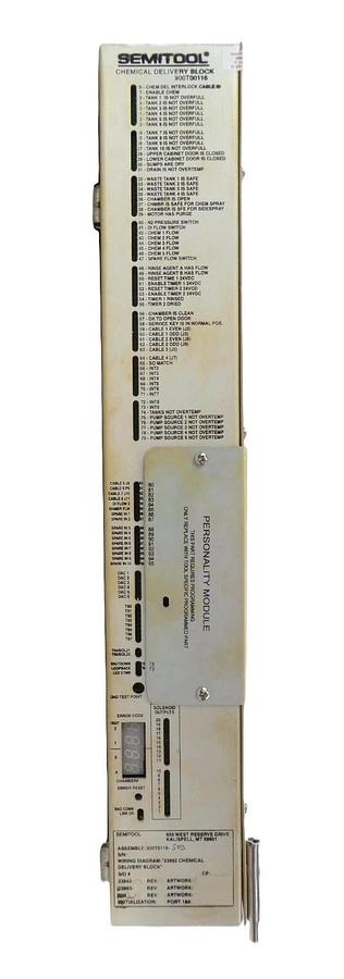 Used Semitool 900T0116-503 Millennium Chemical Delivery Block Module 23892 Working