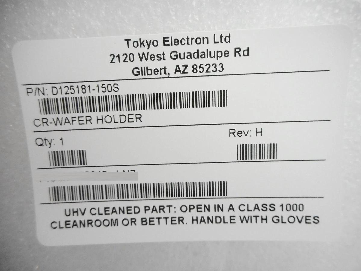 Used TEL Tokyo Electron D125181-150S Shield CR Wafer Holder Used Working