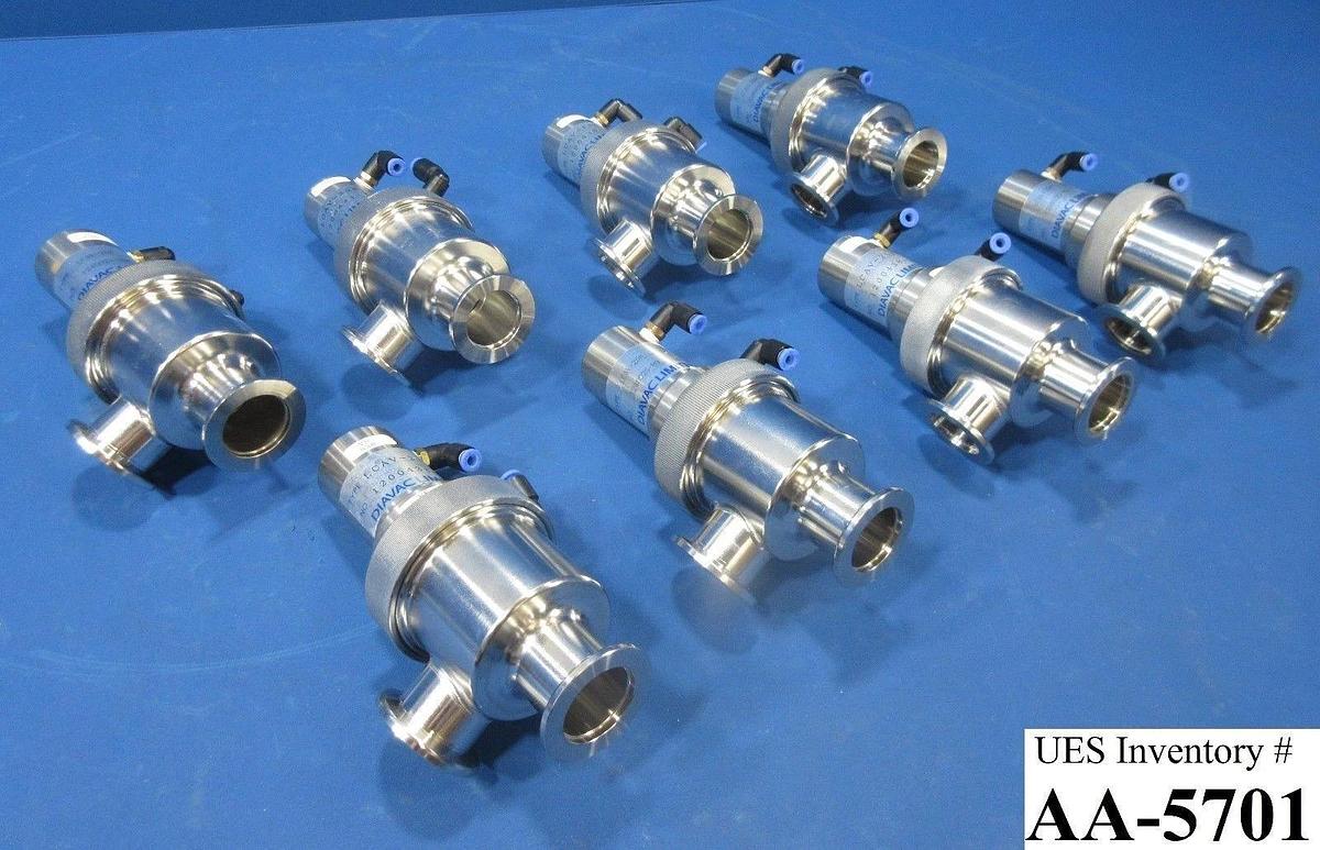 Used Diavac LCAV-25HF Pneumatic Angle Valve Lot of 8 Used Working
