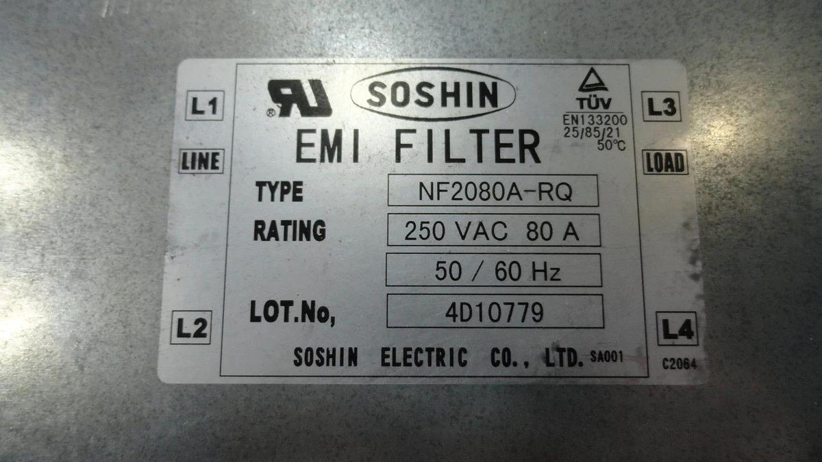 Used Soshin Electric NF2080A-RQ EMI Filter Reseller Lot of 14 Used Working