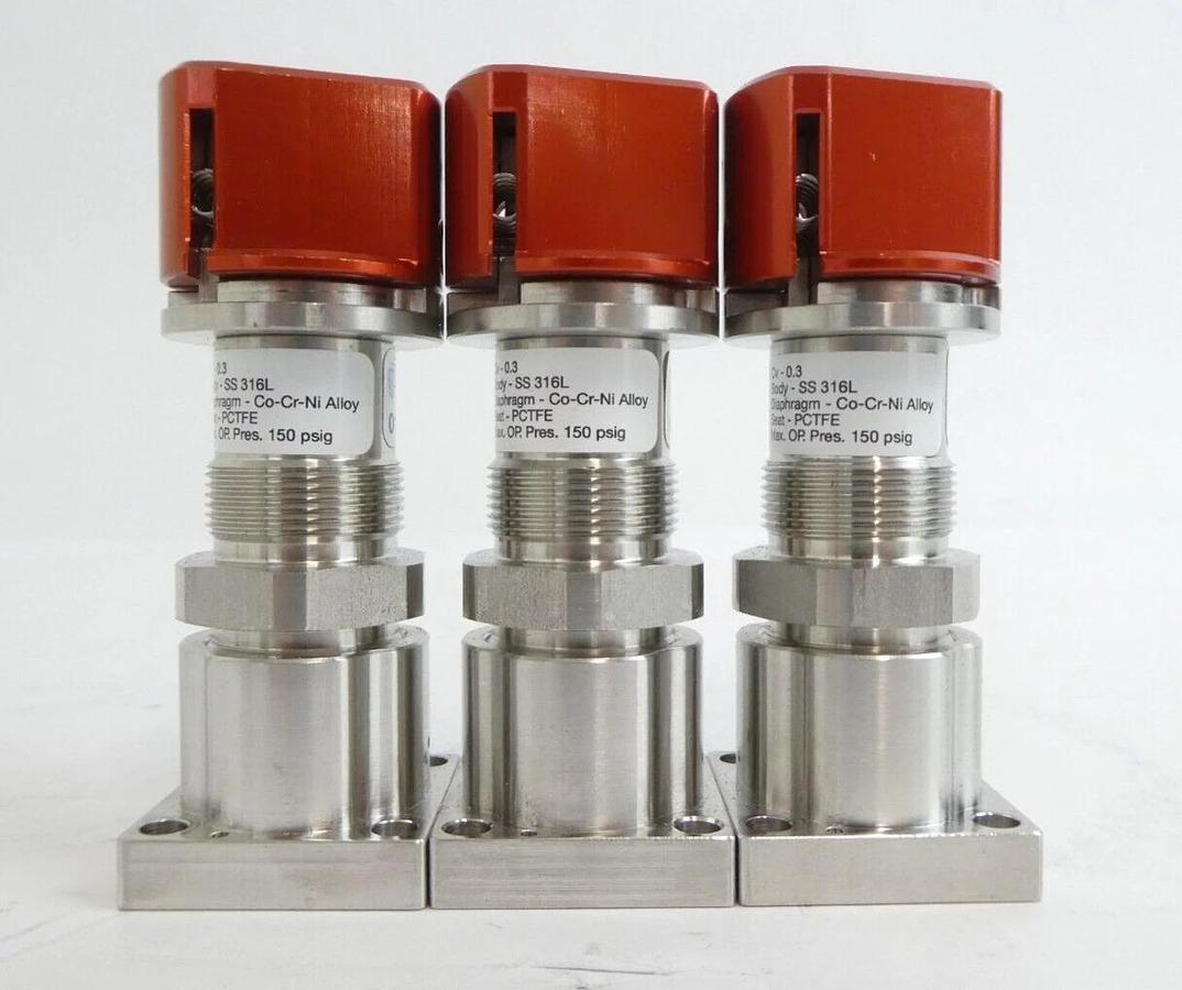 Used AMAT Applied Materials 0190-51595 Manual Diaphragm Valve Lot of 10 Working