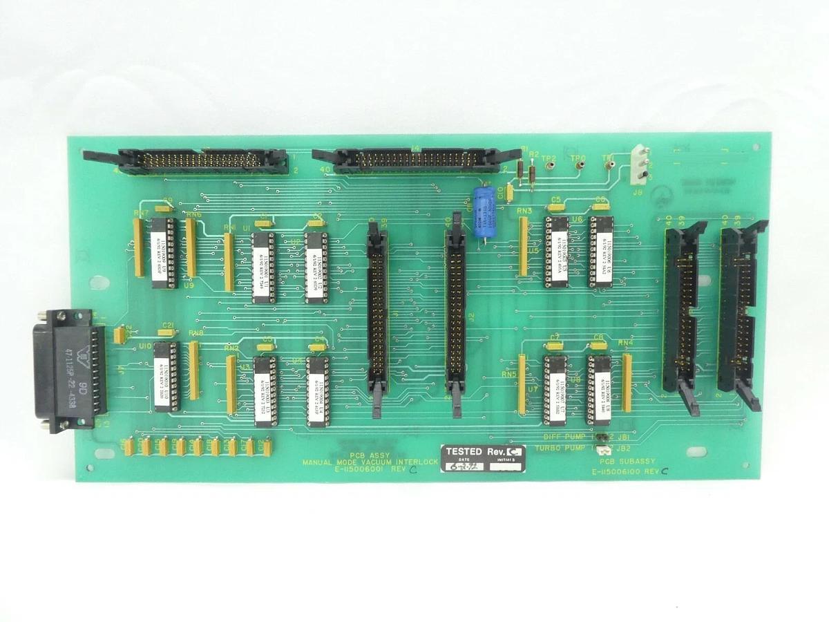 Used Varian Semiconductor VSEA E-115006001 Manual Mode Vacuum Interlock PCB Rev. C