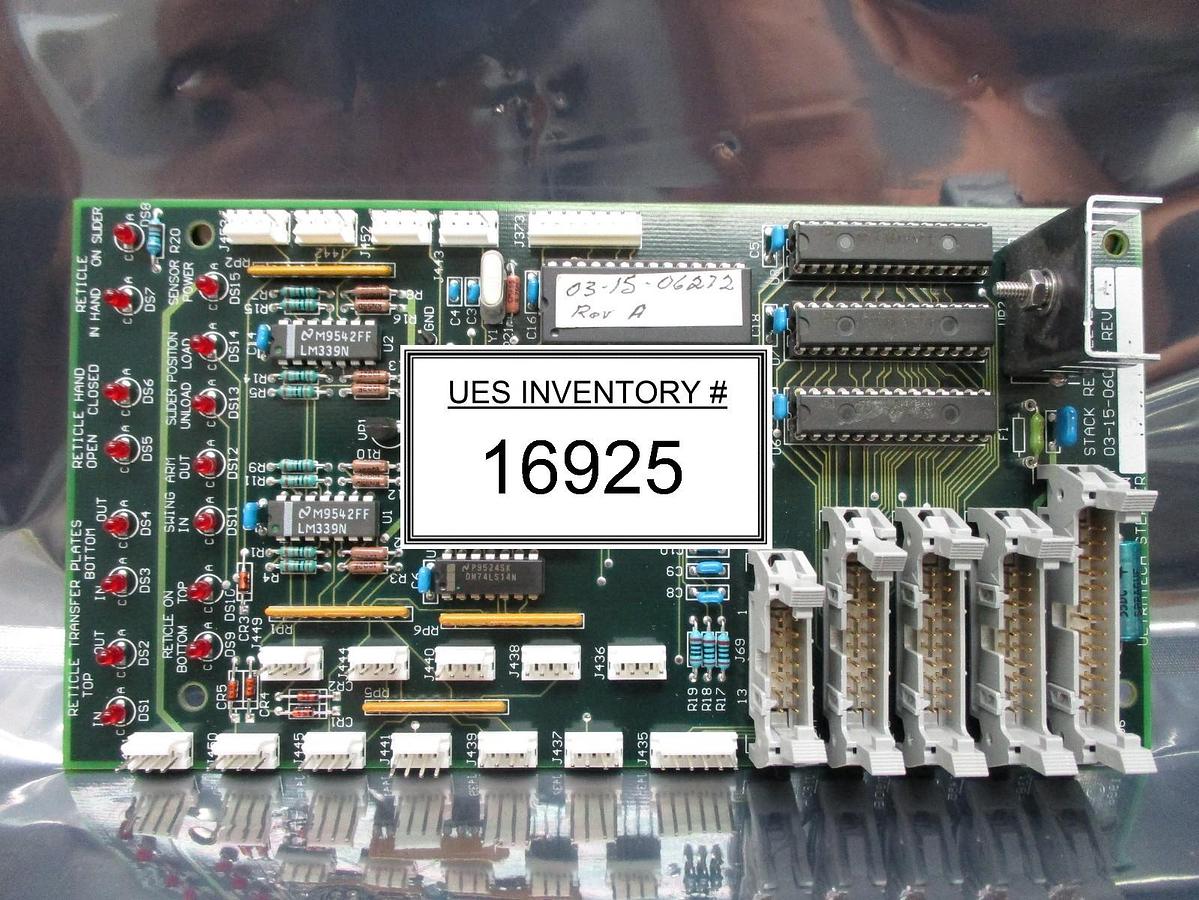 Used Ultratech Stepper 03-15-06034 Dual Stack Reticle Library Board PCB Used Working