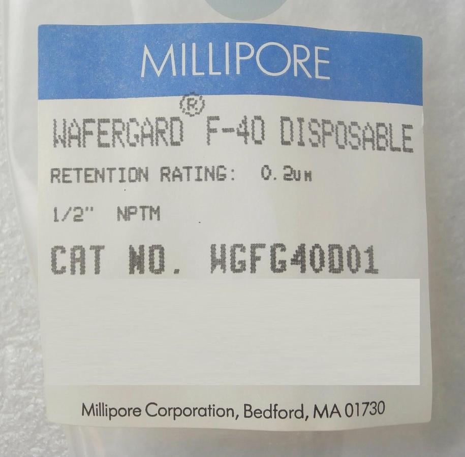 Millipore WGFG40D01 Disposable Filter WAFERGARD F-40 Lot of 2 New Surplus