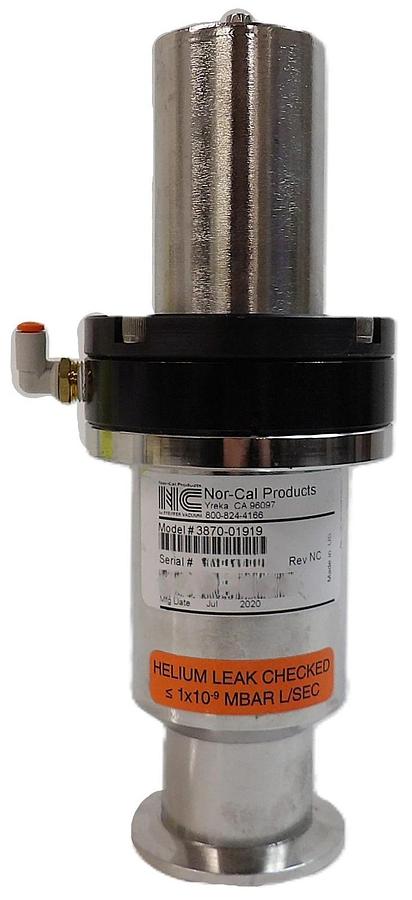 Used Nor-Cal Products 3870-01919 Pneumatic Angle Valve NW40 AMAT Working Surplus