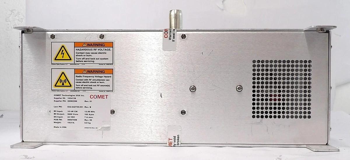 Used Comet Technologies 20082396 RF Match Lam Research 832-242736-001 Working Surplus