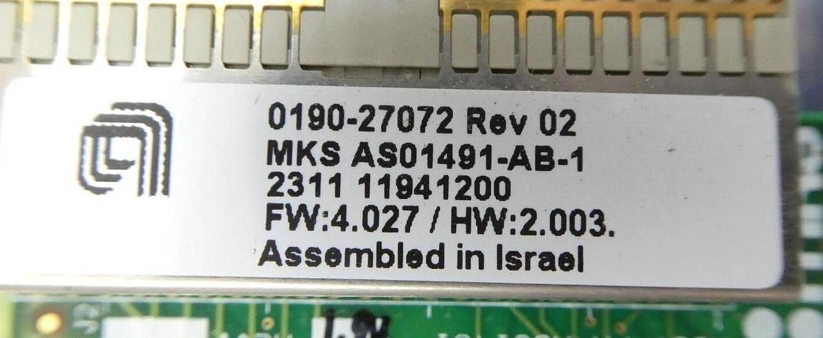 Used MKS Instruments AS01491-AB-1 PCB Card CDN491R AMAT 0190-27072 Producer Working