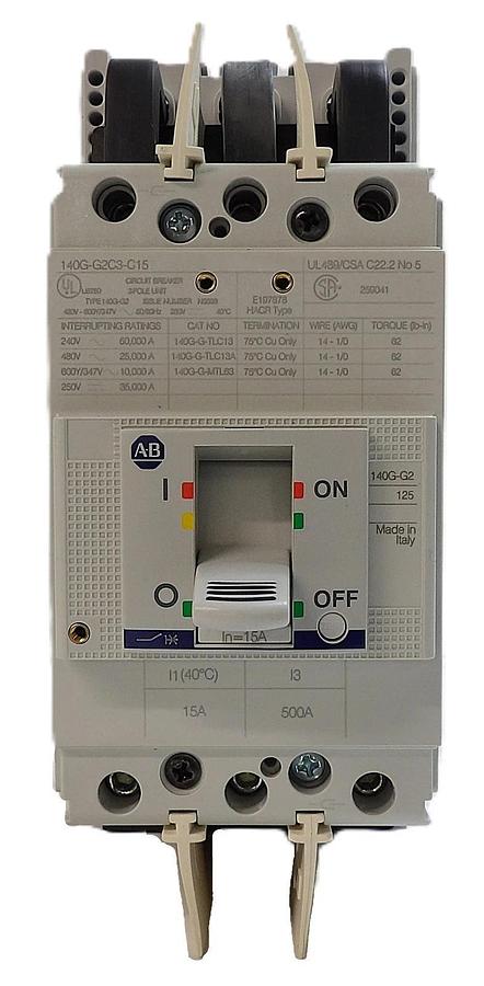 AB Allen-Bradley 140G-G2C3-C15 3-Pole Industrial Circuit Breaker New