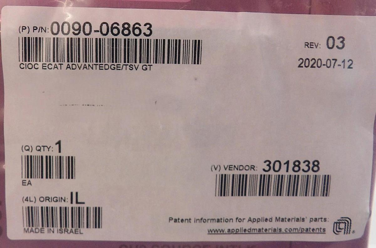 Used AMAT Applied Materials 0090-06863 CIOC ECAT ADVANTEDGE New