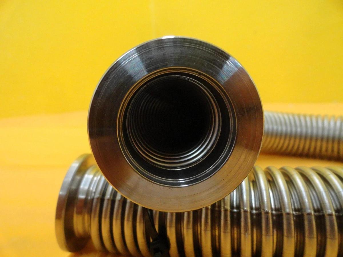 Used MKS Instruments Flexible Bellows Vacuum Hose NW25 18" Stainless Steel HPS Used
