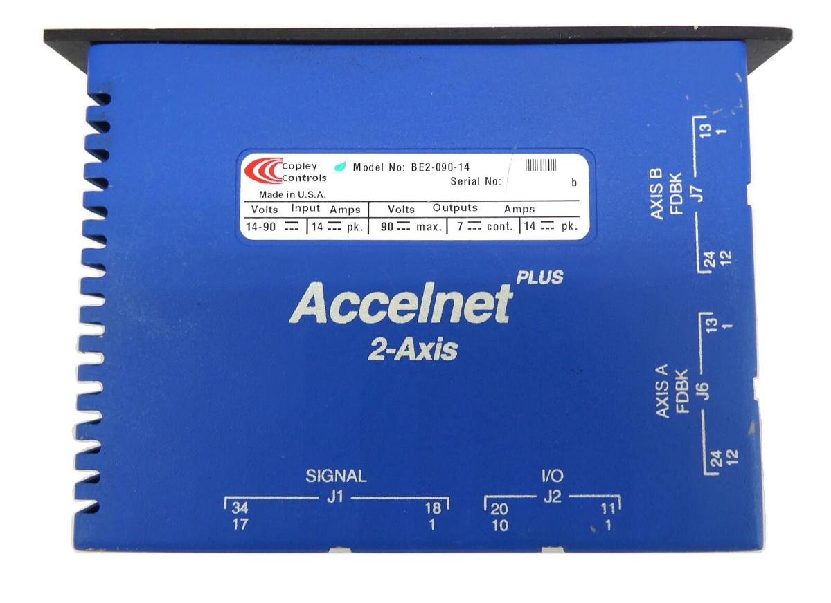 Used Copley Controls BE2-090-14 Accelnet Plus 2-Axis Servo Drive Working Surplus